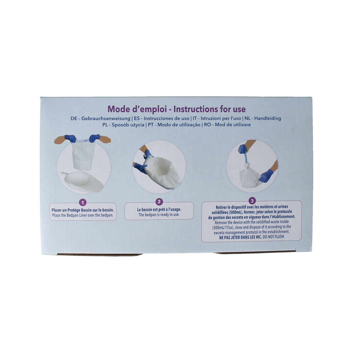 CareBag Ondersteekzak 500 for bathroom and toilet, disposable support bags, 20-pack, hygienic and practical for elderly care