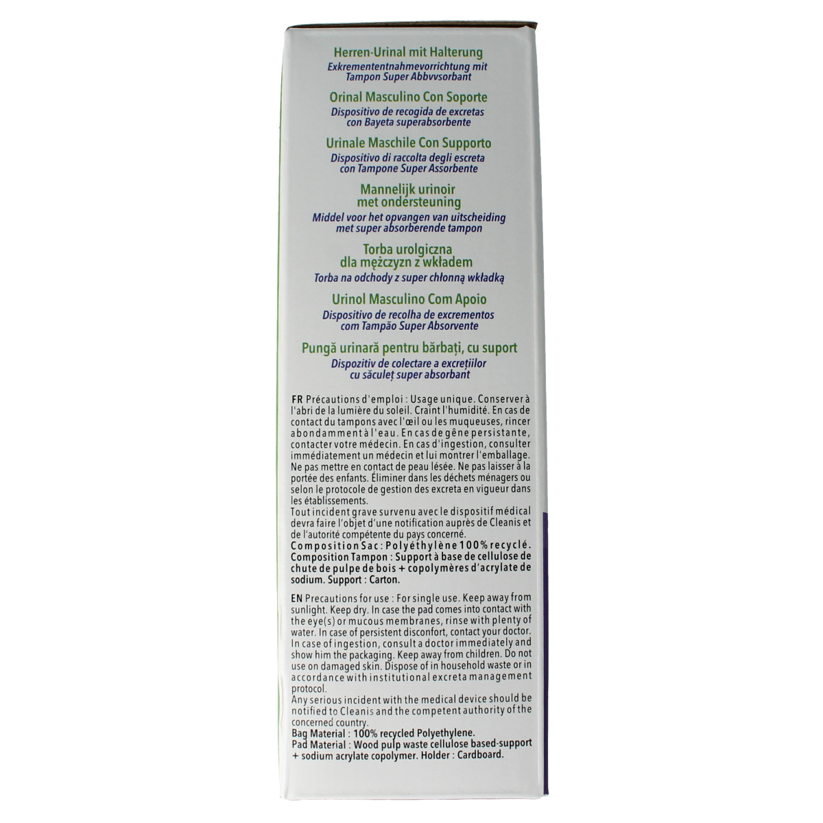 CareBag disposable urinal for men, 12-pack, featuring a portable catheter and urinal design for convenient use.