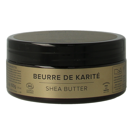 Najel Aleppo Shea Butter 100g for body care, natural moisturizing balm in a white container with label.