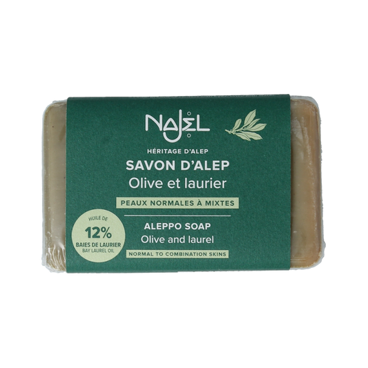 Najel Aleppo Aleppo zeep laurier olie 12% 100.00 Gram
