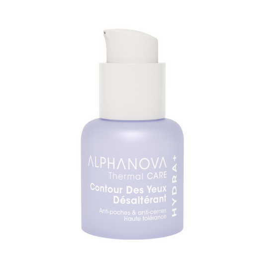 Alphanova Skin Thermal Care Eye Contour Hydrating cream in 15ml tube, designed for gentle facial skin hydration.