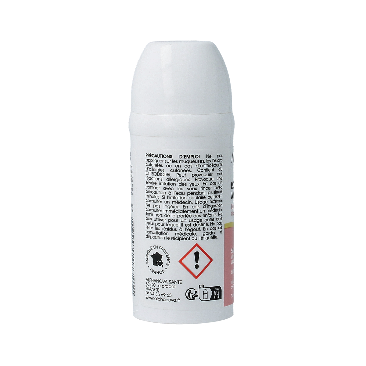 Alphanova Bebe baby roll-on anti-muggen bio, 30ml, with natural ingredients for soothing insect bites and mosquito protection.