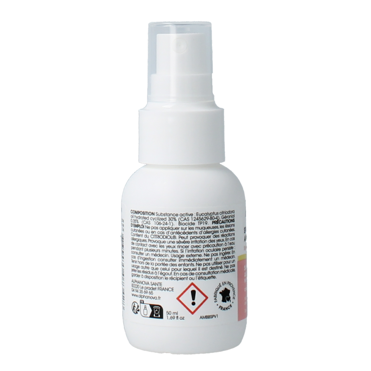 Alphanova Bebe baby spray for mosquito bites, 50ml, natural skincare product designed for gentle insect bite relief.