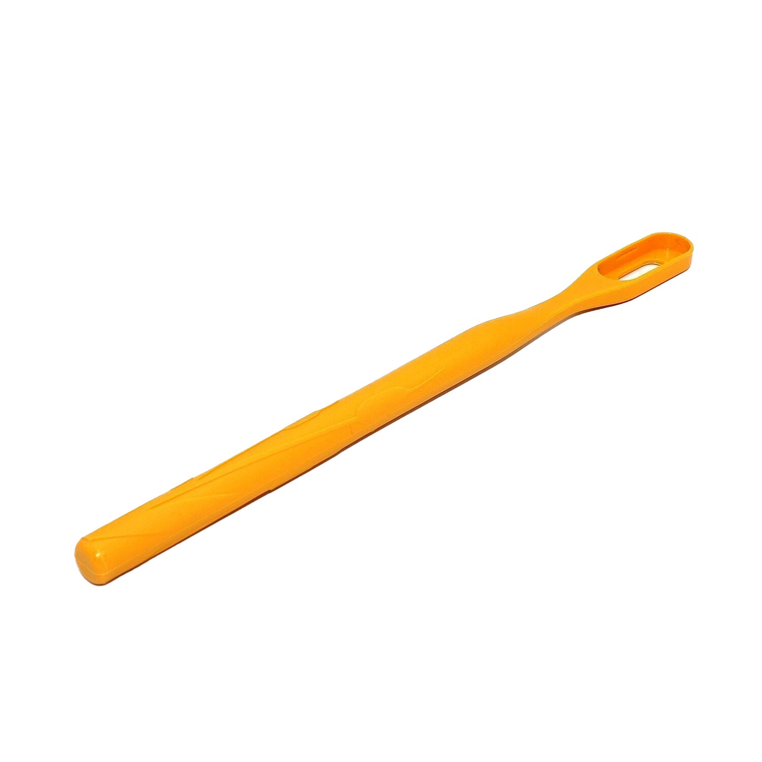 Yellow Lamazuna kids toothbrush handle, eco-friendly Tandenborstels for children, shown with colorful bristles and ergonomic design.