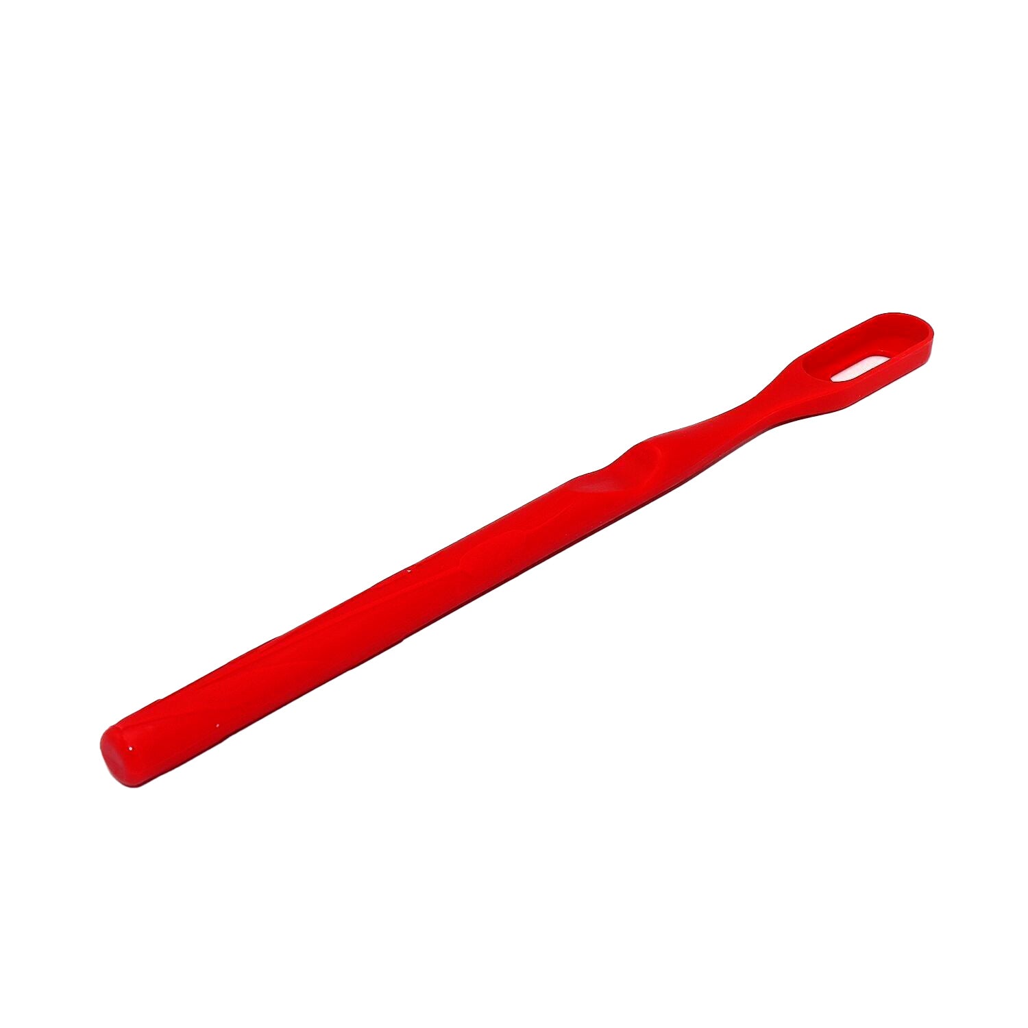 Red Lamazuna kids toothbrush handle, eco-friendly Tandenborstel for children, with colorful grip and soft bristles.