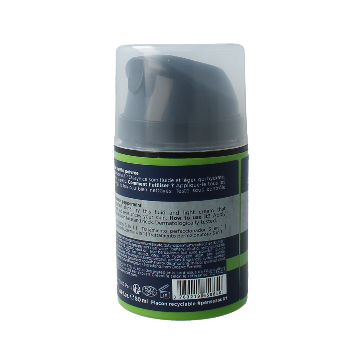 Manetik Perfect & Mat 3-in-1 face care product in a 50ml container, designed for skin perfecting and hydration.