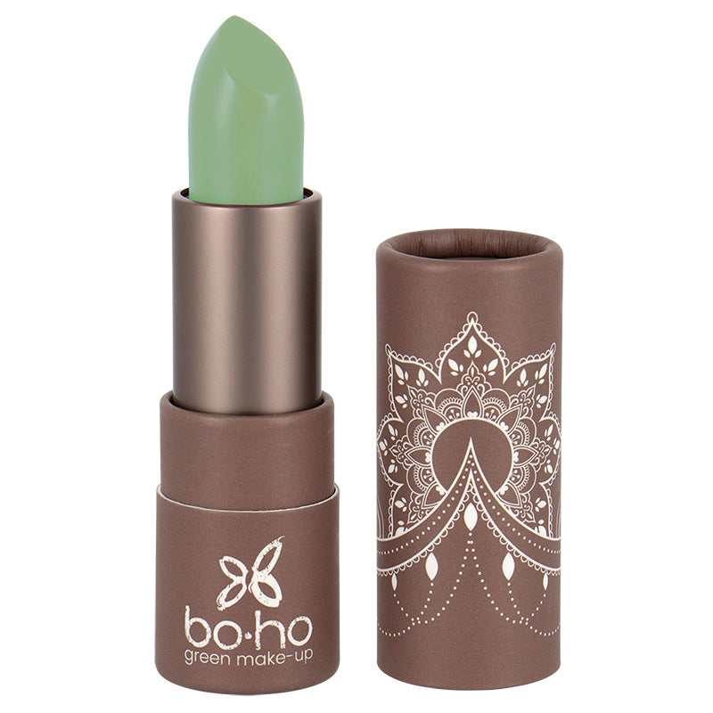 Boho Green Makeup concealer in shade vert 05, 3.5g, natural green makeup product for skin coverage and blemish concealment.
