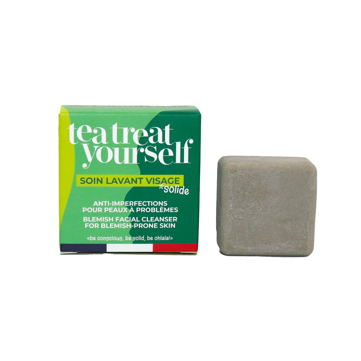 Lamazuna cleansing care bar for problem skin, 30g, natural facial skincare product on a white background.