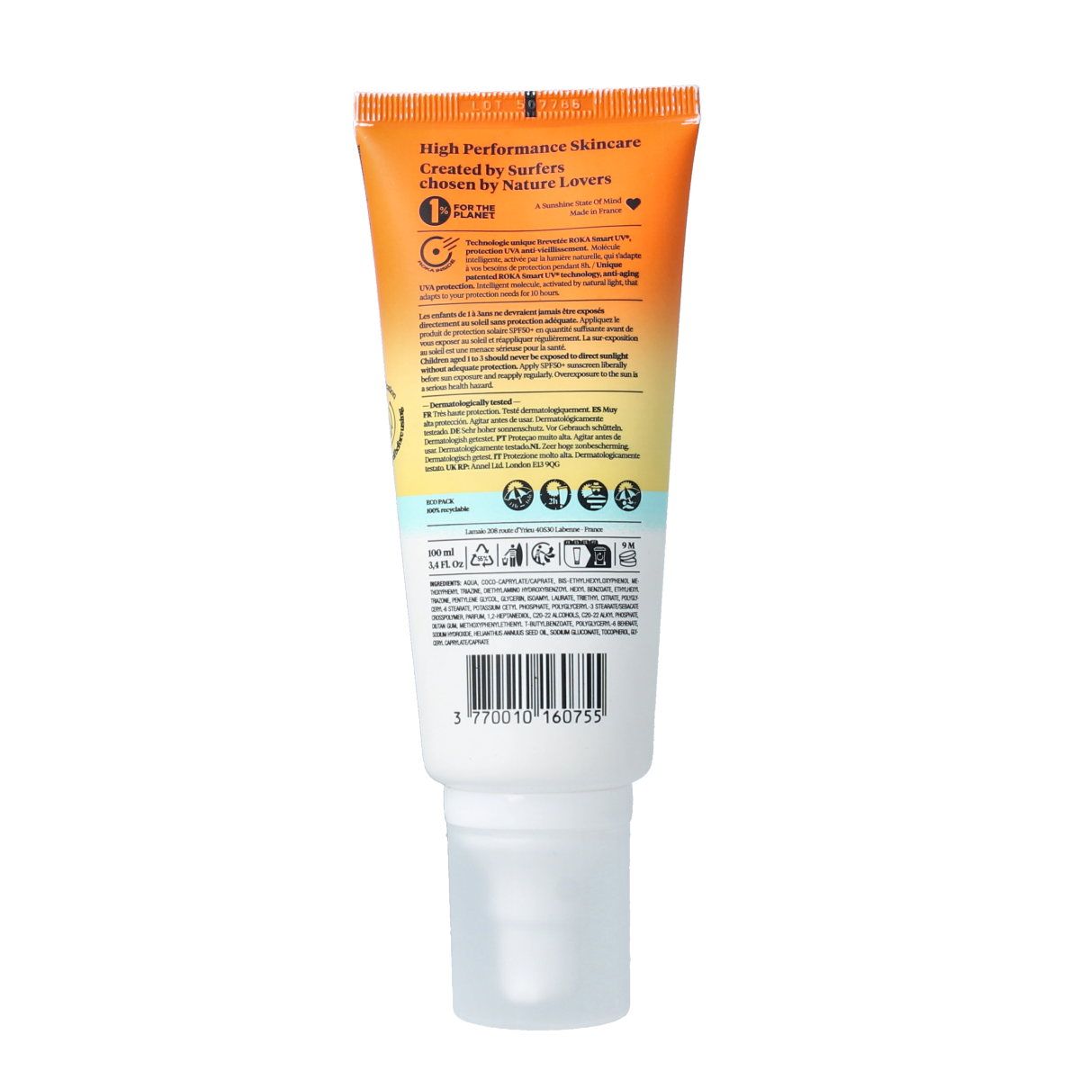SeventyOne Percent Sunkissed SPF50+ invisible sunscreen lotion in 100ml bottle, designed for sun protection and a natural glow.