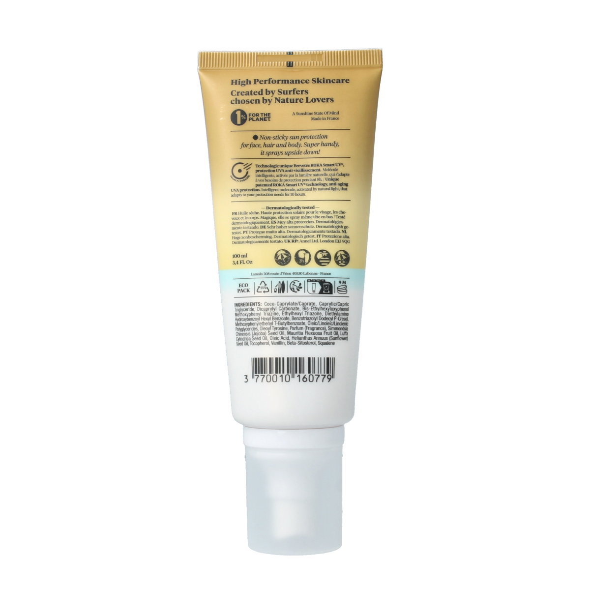 SeventyOne Percent Dry Sun Oil SPF30 bottle with 100ml, featuring a sleek design and sun protection label.
