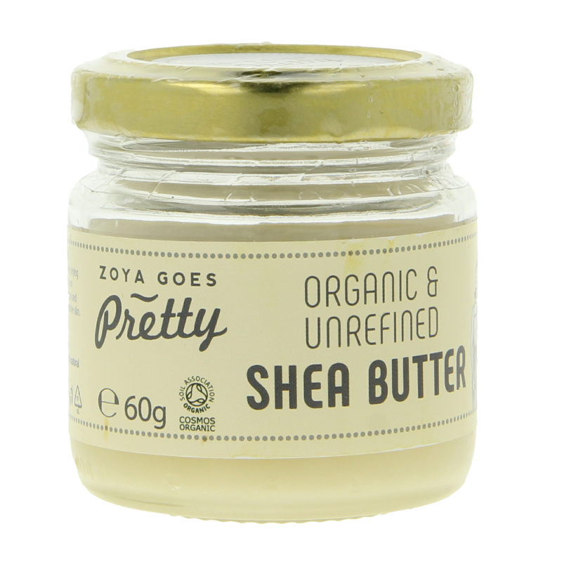 Zoya Goes Pretty Shea Butter body cream in 60g jar, smooth texture and natural ingredients for nourishing skin.