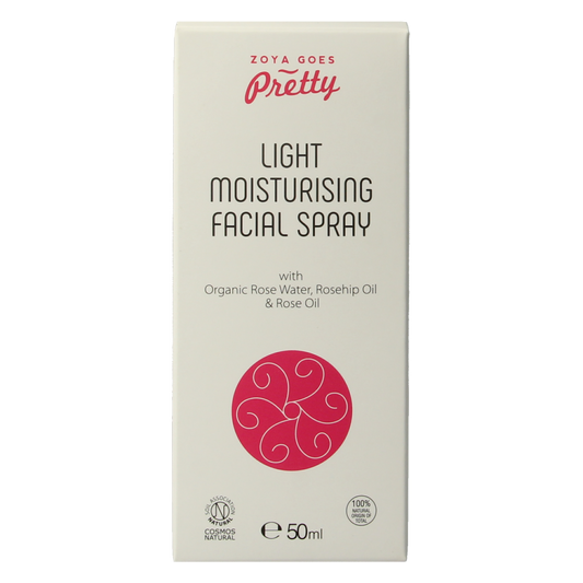 Zoya Goes Pretty Light moisturizing facial spray in 50ml bottle, refreshing skincare product for face hydration