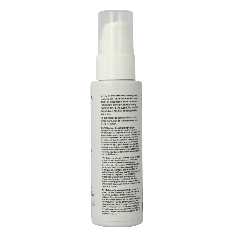 Hemptouch Purifying face cleanser in a 100ml bottle, natural skincare for facial cleansing and skin purification.