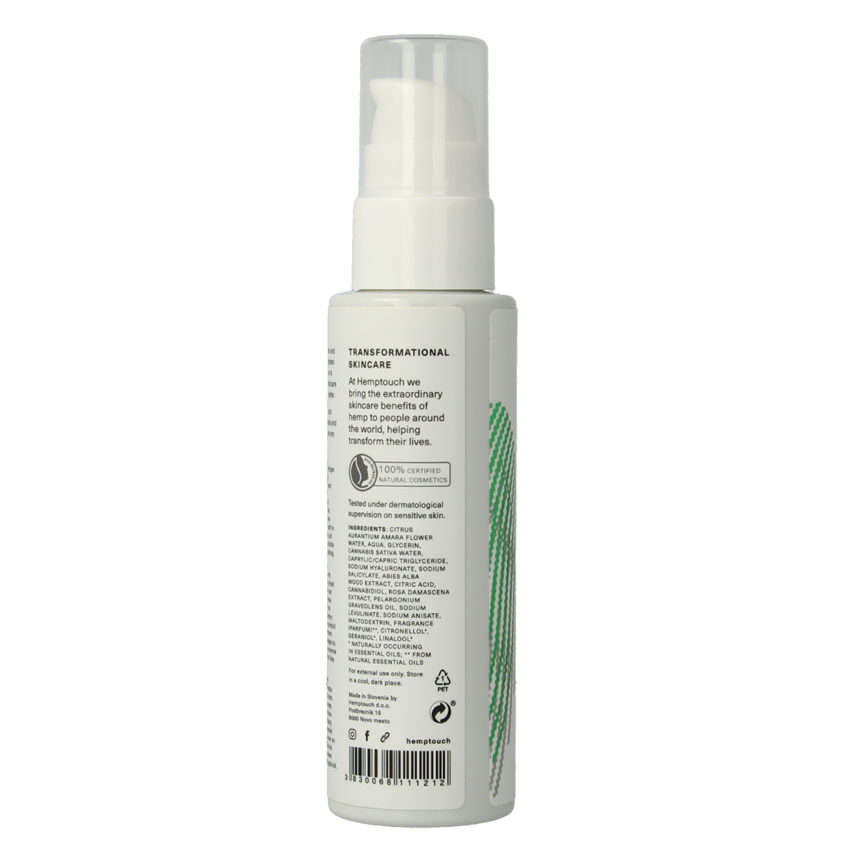 Hemptouch Moisturising Bright Essence 100ml for facial skincare with natural ingredients, lightweight and nourishing.