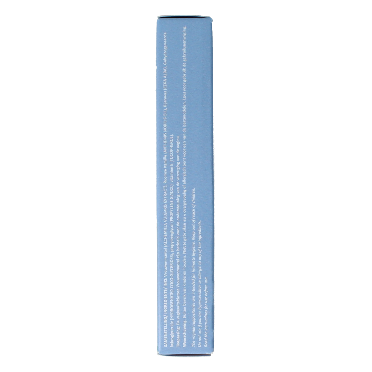 Cydonia Vrouwenmantel vaginaaltabletten in verpakking, kruidensupplement voor vrouwen, zetpillen met natuurlijke ingrediënten.