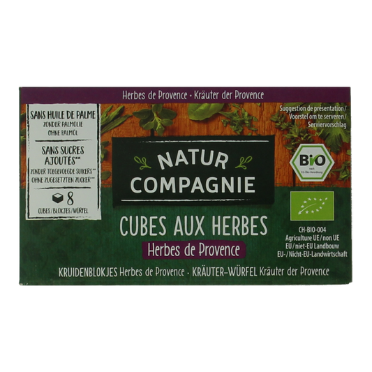Organic Provence Herb Block by Natur Compagnie, 80g, featuring a blend of herbs for seasoning and cooking.