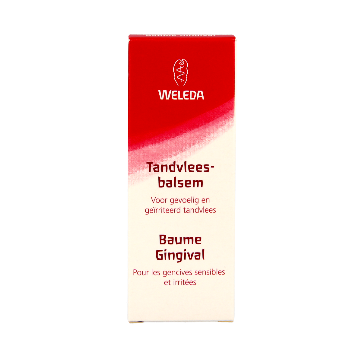 Weleda oral care tandvlees balsem in a 30ml tube, designed for mouth hygiene and gum health, with natural herbal ingredients.