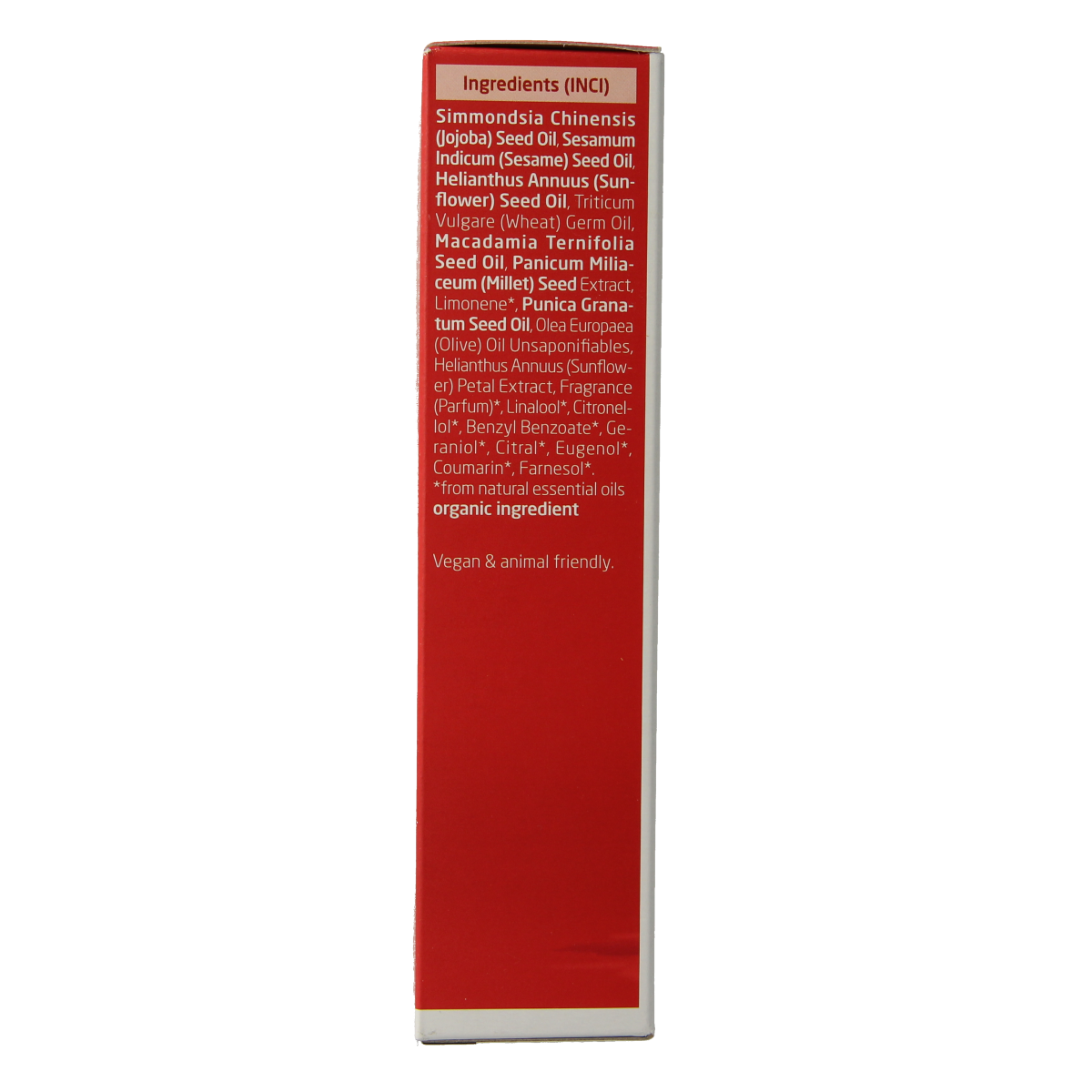 Weleda Granaatappel regenererende lichaamsolie in 100ml bottle, natural body care with pomegranate extract.