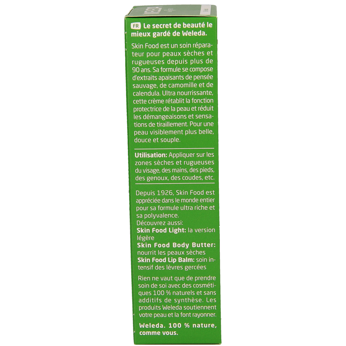 Weleda Skin Food body care cream in a 75ml tube, nourishing and moisturizing for dry skin.