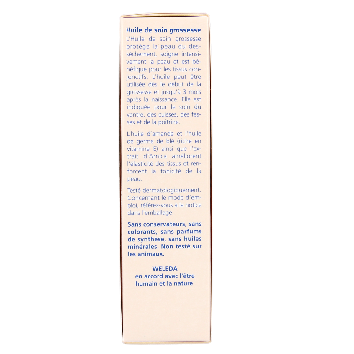 Weleda Mama zwangerschapsolie in een fles van 100 ml, een natuurlijke lichaamsverzorging voor zwangere vrouwen.