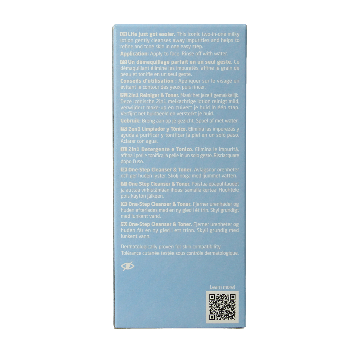 Weleda 2-in-1 facial cleanser and toner in a 100ml bottle, natural skincare product for face care.