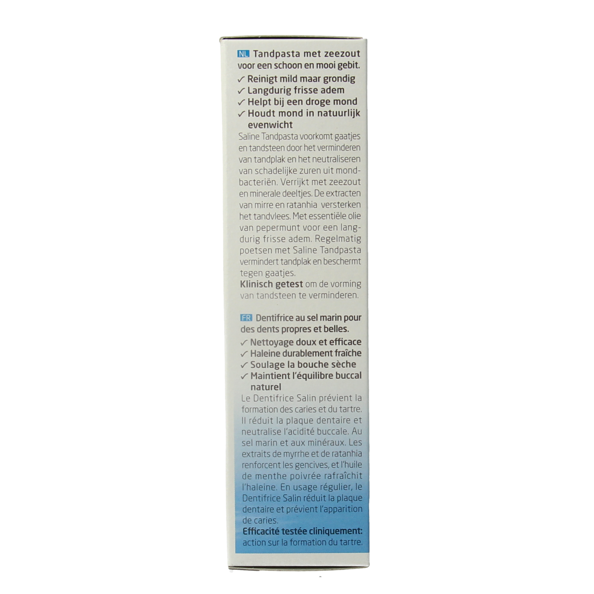 Weleda saline oral care toothpaste in 75ml tube with natural ingredients, designed for gentle dental hygiene.
