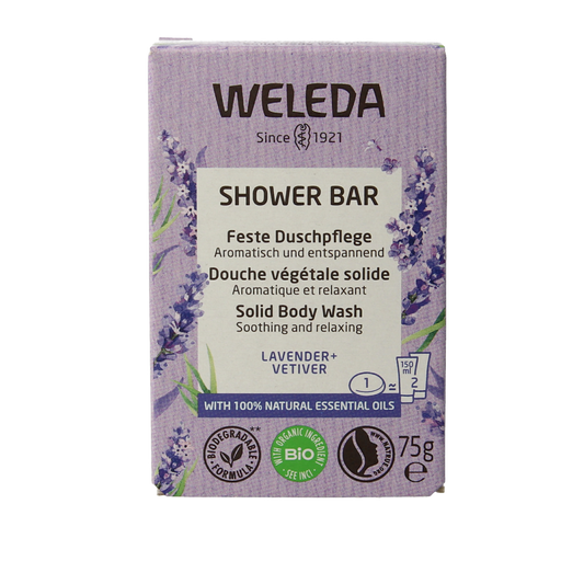 Weleda Shower bar lavender + vetiver 75.00 Gram