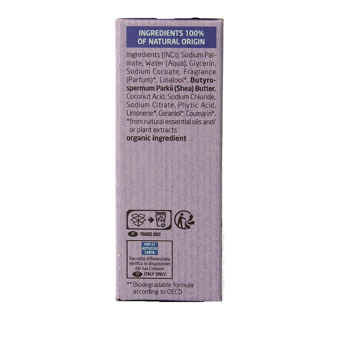 Weleda Shower bar lavender + vetiver 75.00 Gram