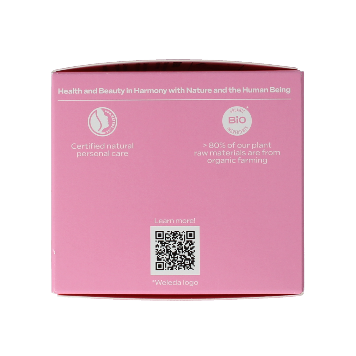 Weleda Body Butter voor zwangerschap, 150 ml, zachte lichaamsverzorging in een witte pot met blauwe deksel.