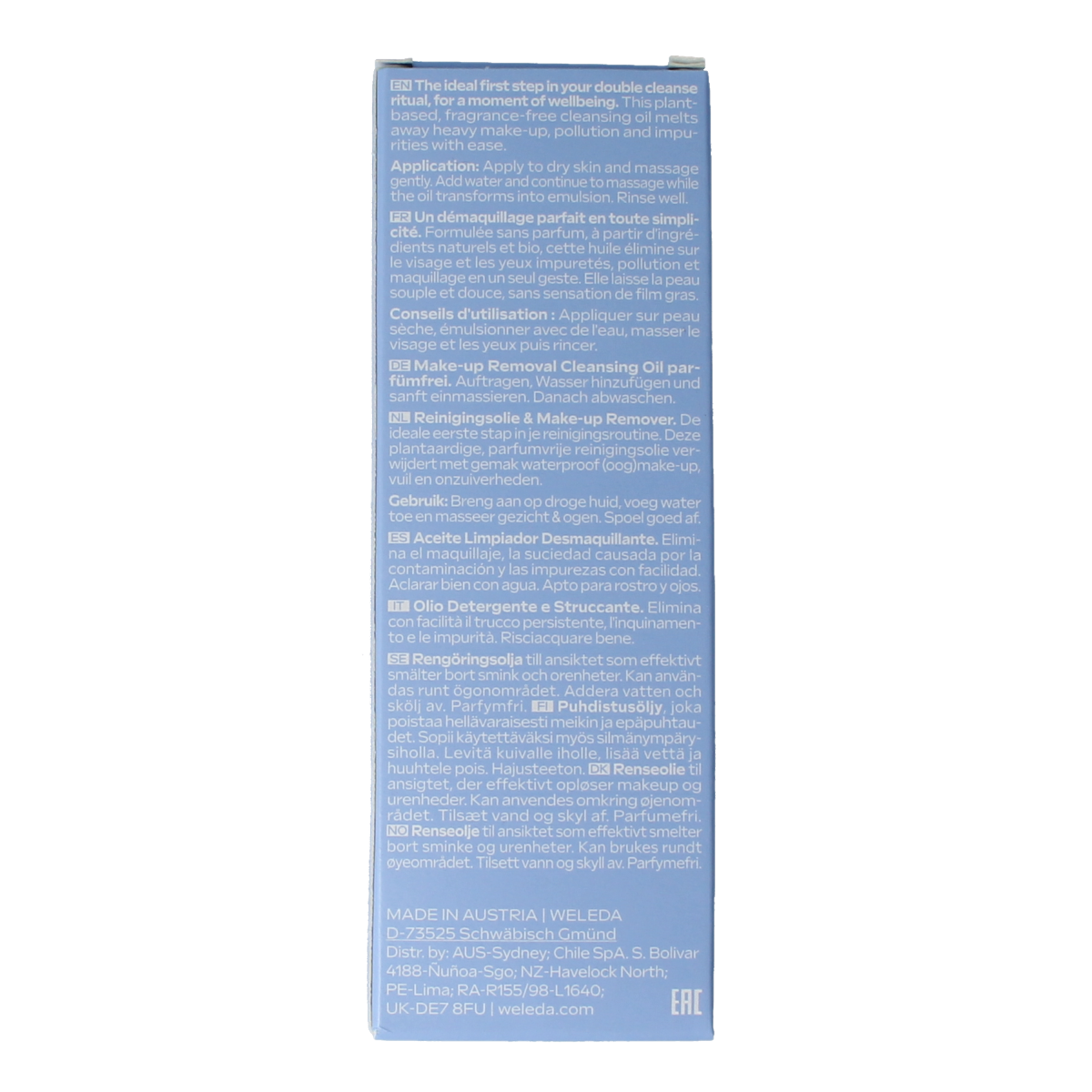 Weleda Reinigingsolie en make-up remover voor gezicht, 150 ml, zachte gezichtsverzorging met natuurlijke ingrediënten