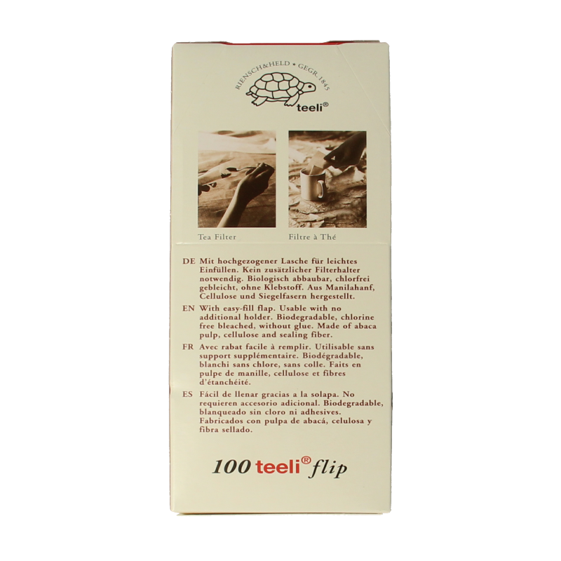 Teeli Theefilters XS 100 stuks for cooking and dining, small tea filters in a pack, ideal for brewing loose leaf tea.