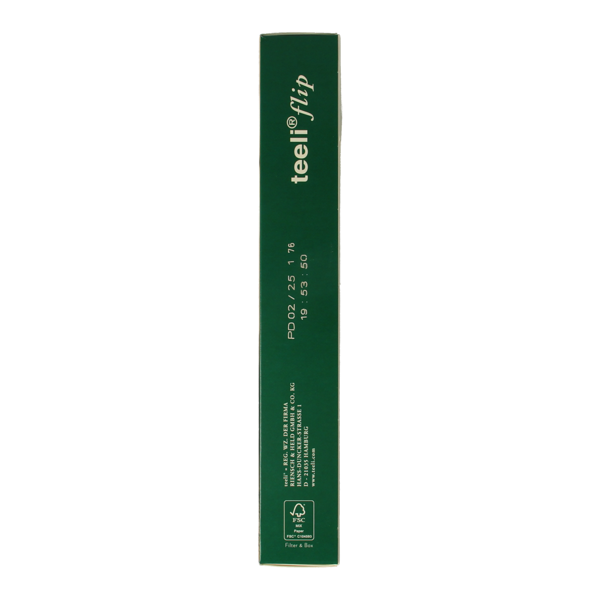 Teeli Theefilter L, 100 pieces, cooking and dining accessories, white paper filters for tea brewing, in a stack.