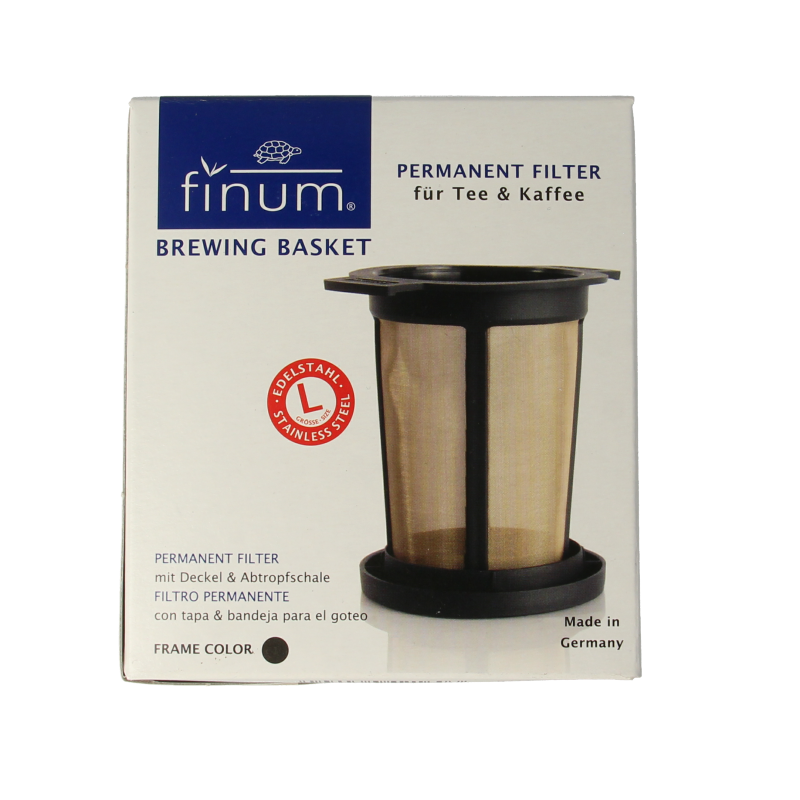 Simon Levelt Theefilter permanent maat L, reusable tea filter for brewing loose tea, made of durable material, designed for easy use.