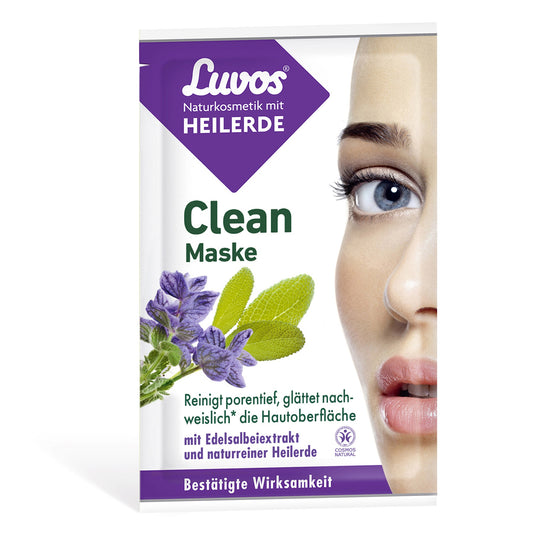 Luvos Crememasker clean facial mask in 7.5ml tubes, set of 2 for skincare and deep cleansing.