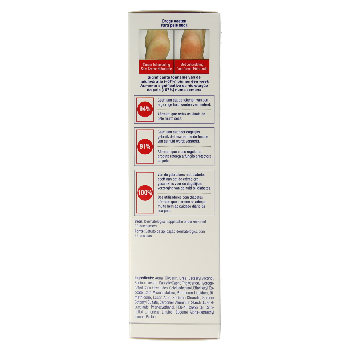 Hansaplast voetcreme herstellend 100 ml, voetverzorging voor zachte, gezonde voeten, zichtbaar in de afbeelding.