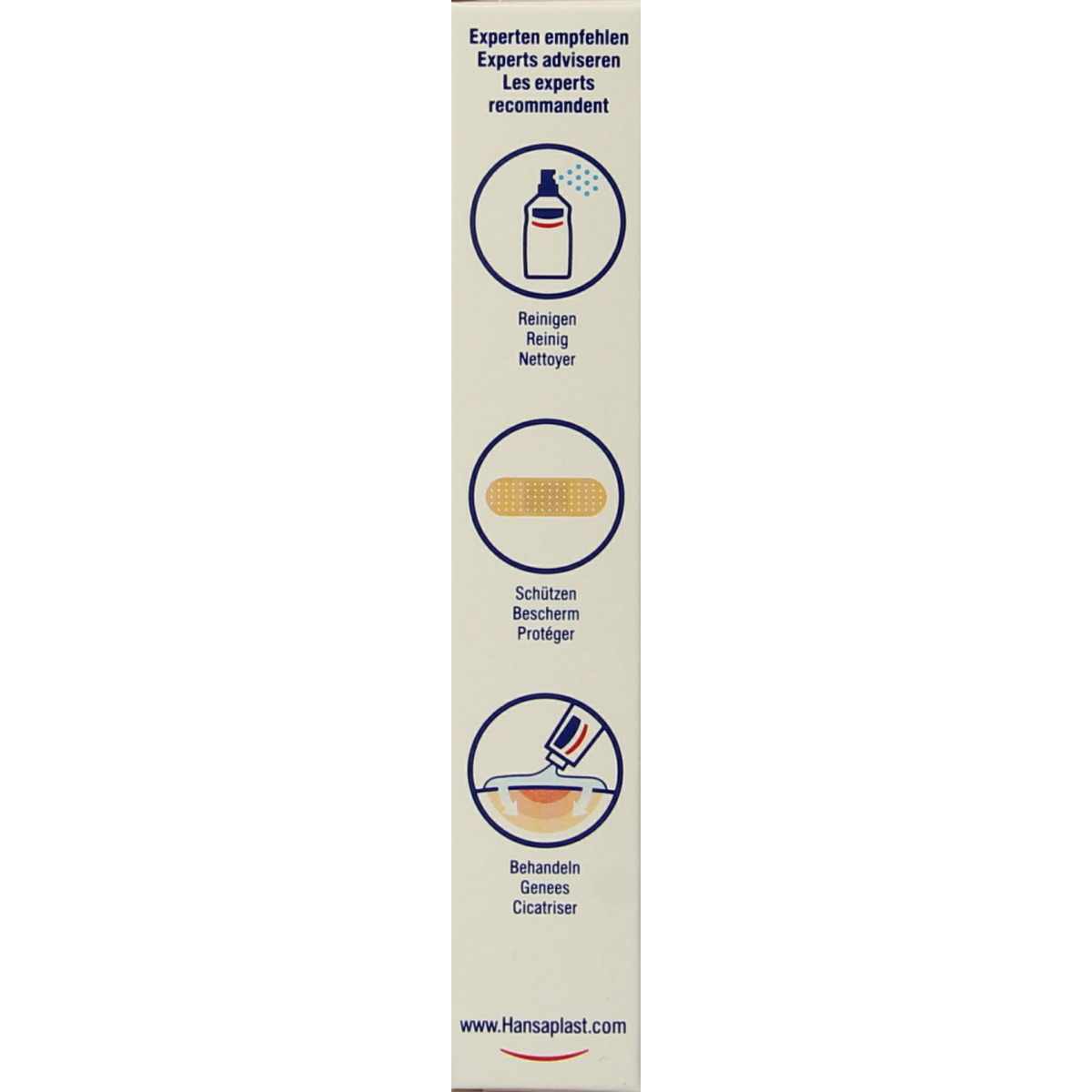 Hansaplast Elastic 1m x 8cm adhesive bandage tape for flexible wound protection, shown in the image.