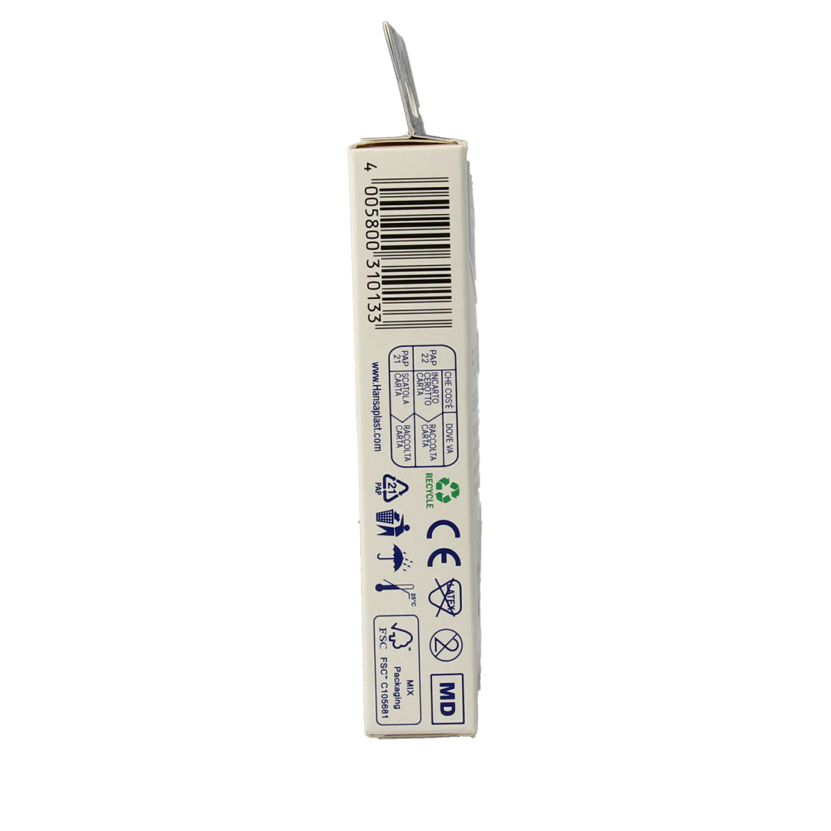 Hansaplast Flexible XL adhesive bandages in a box, 5 x 7.2cm, 10 pack, for wound care and skin protection.