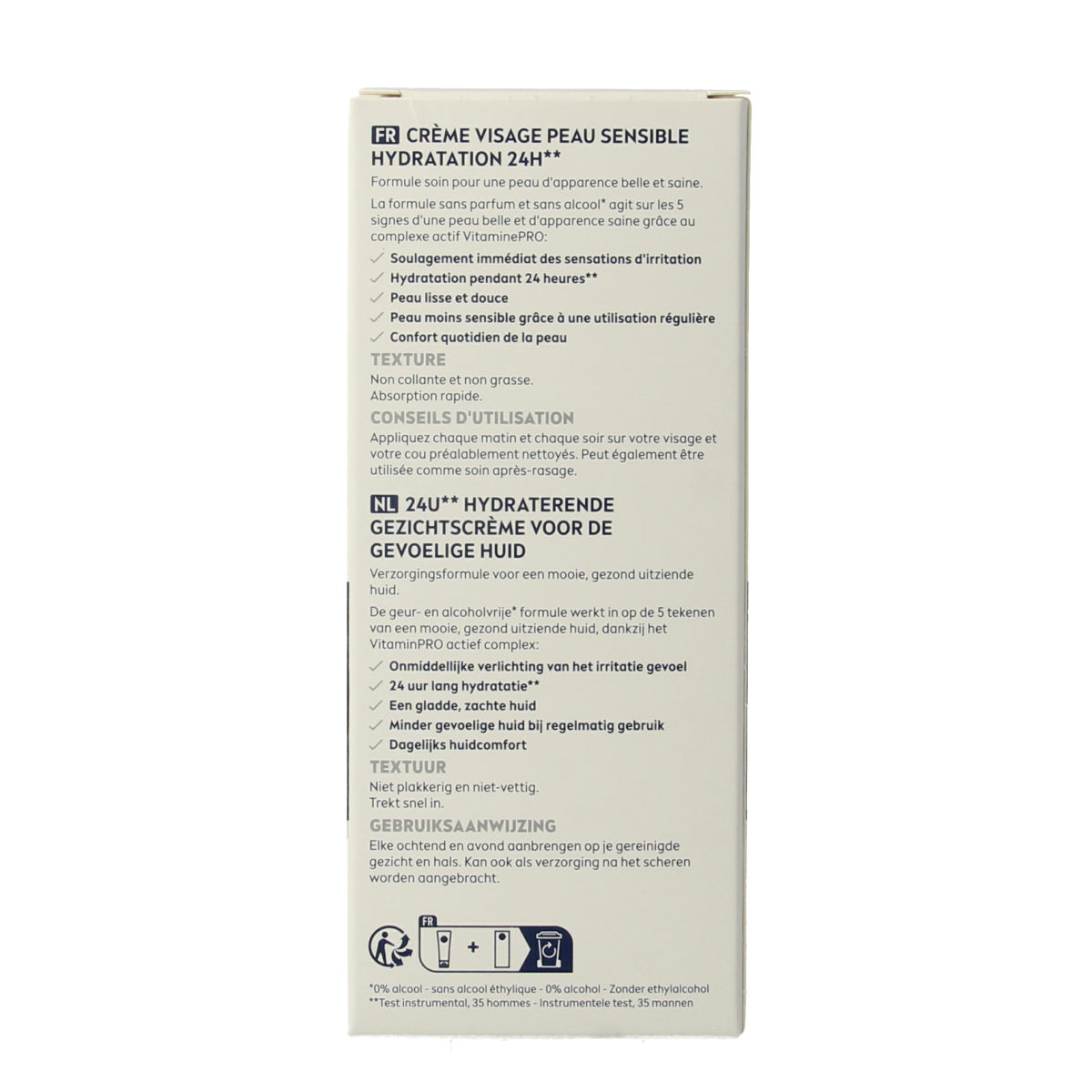 Nivea Men gezichtsverzorging sensitive gezichtscrème in 75ml tube, designed for sensitive skin.