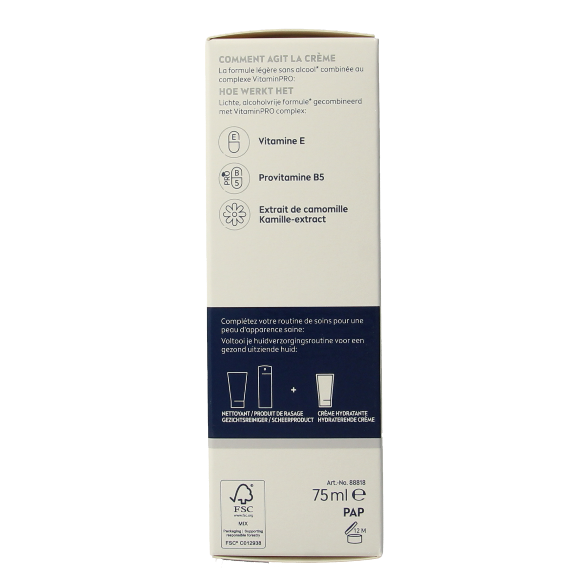Nivea Men gezichtsverzorging sensitive crème in 75ml tube, designed for gentle facial skincare for men.