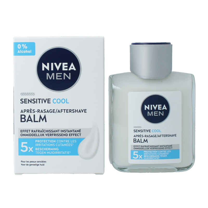 Nivea Men aftershave cooling face care bottle, 100ml, designed to soothe and refresh skin after shaving.