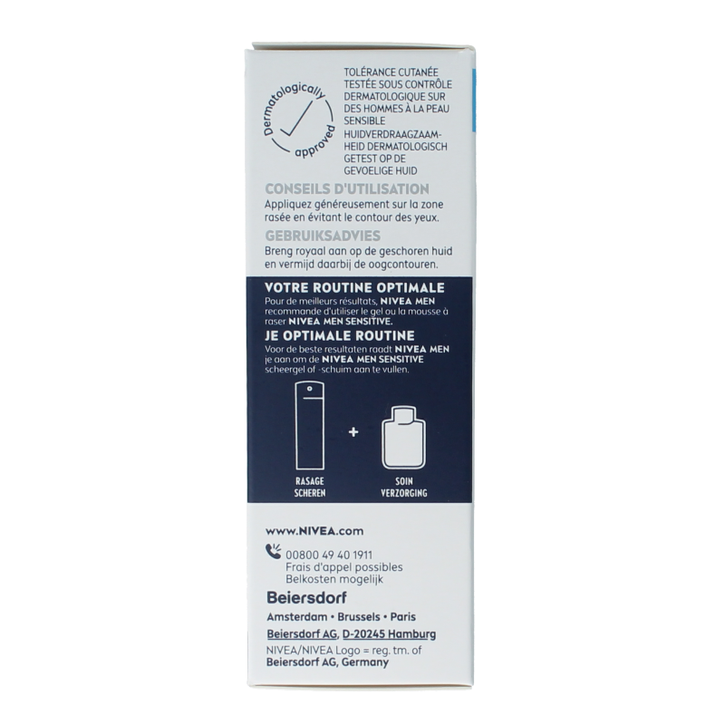 Nivea Men aftershave cooling lotion in 100ml bottle, facial skincare product with refreshing cooling effect.