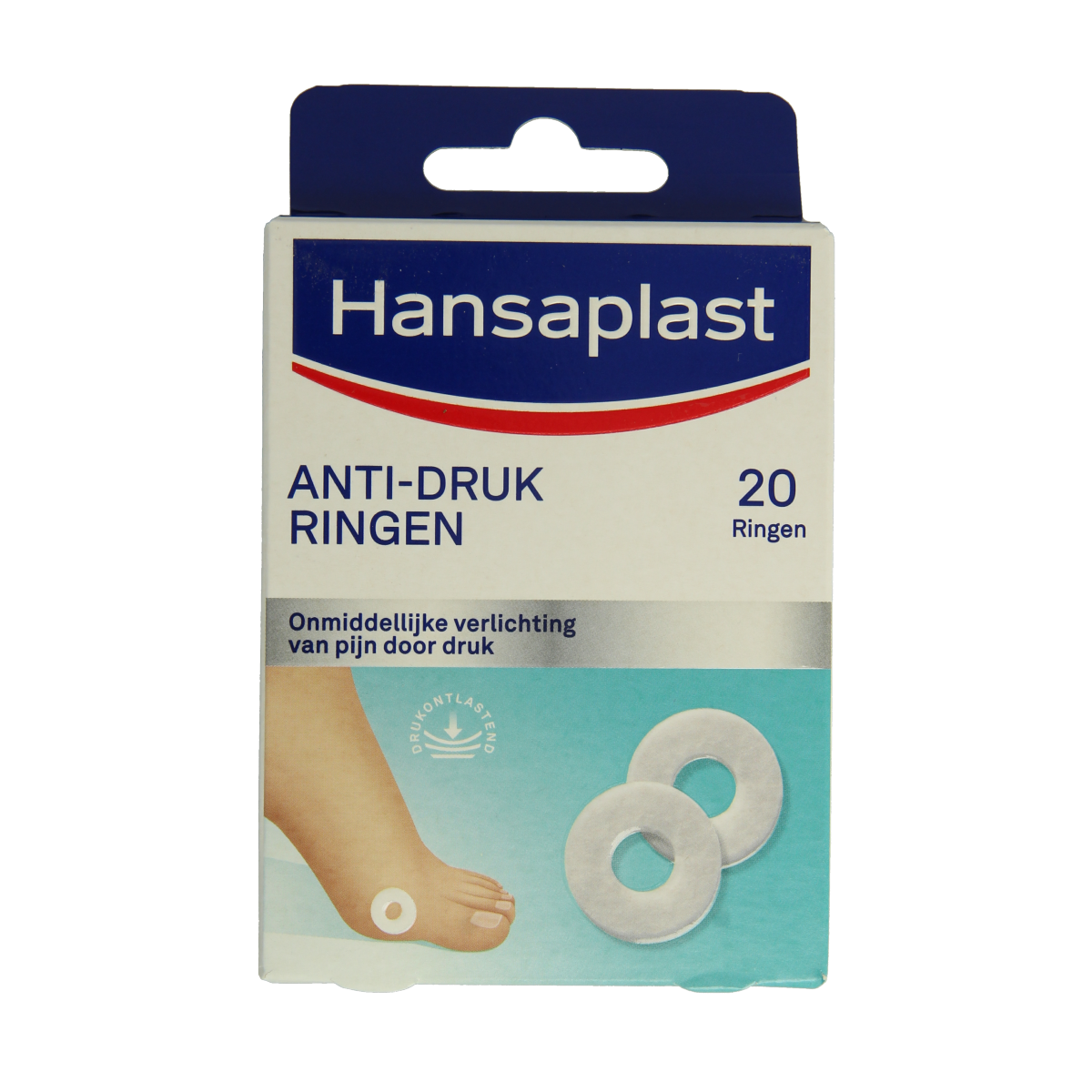 Hansaplast Voet anti-drukring likdoorn en eelt pleisters, 20 stuks, adhesive patches for foot corns and calluses.