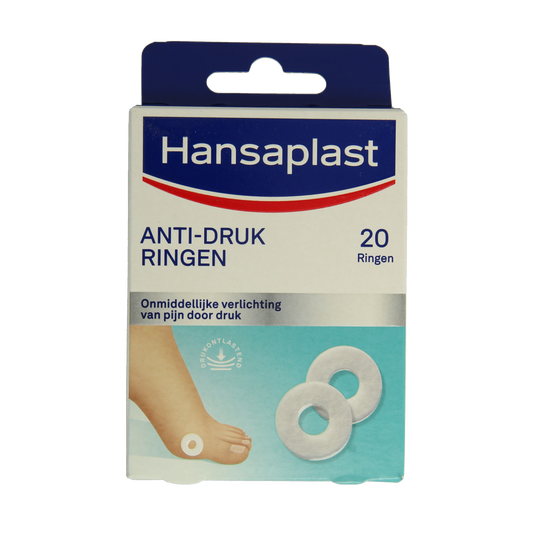 Hansaplast Voet anti-drukring likdoorn en eelt pleisters, 20 stuks, adhesive patches for foot corns and calluses.