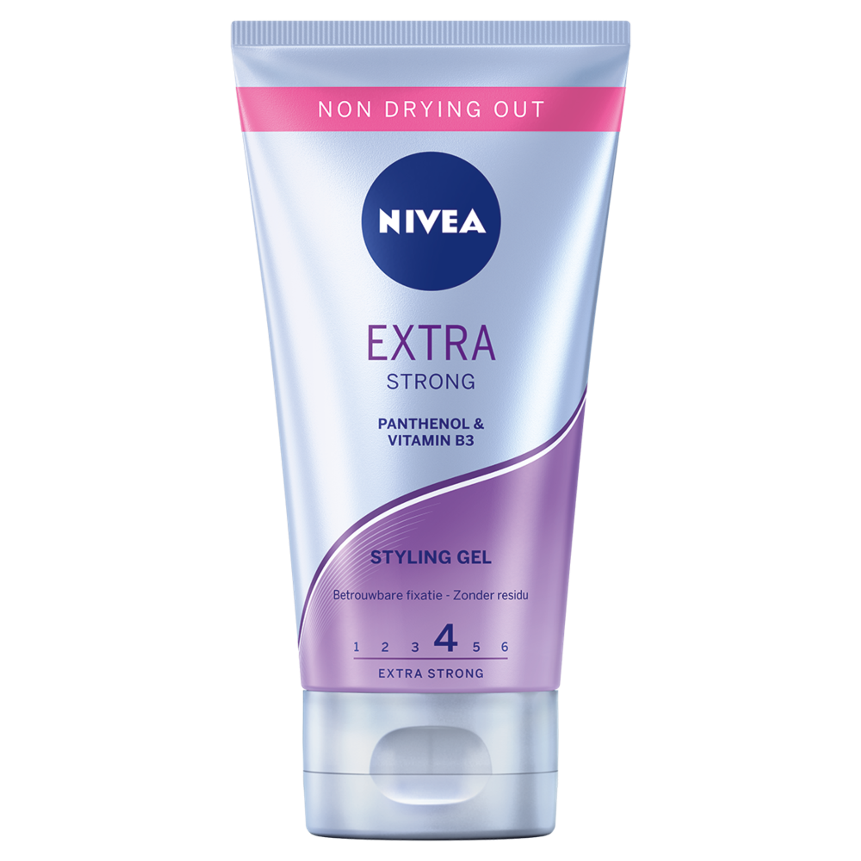 Nivea Hair Care Styling Gel Extra Sterk in 150ml tube, with a clear gel consistency for strong hold and styling.