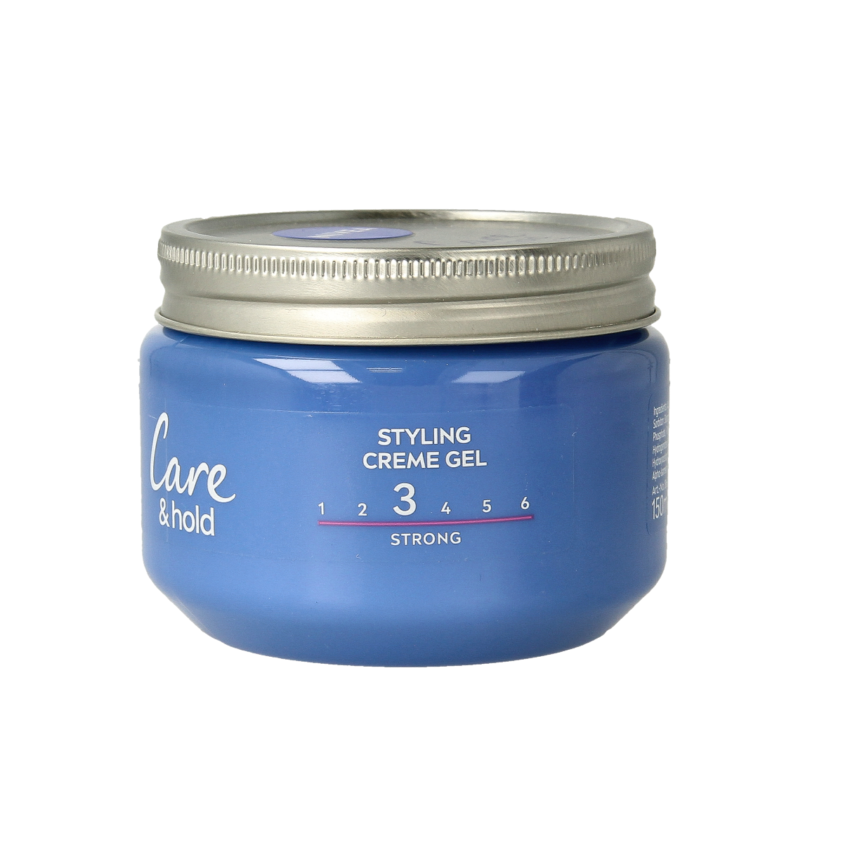 Nivea Care & Hold Styling Creme Gel in 150ml jar, hair styling product with creamy texture and hold for styled hair.