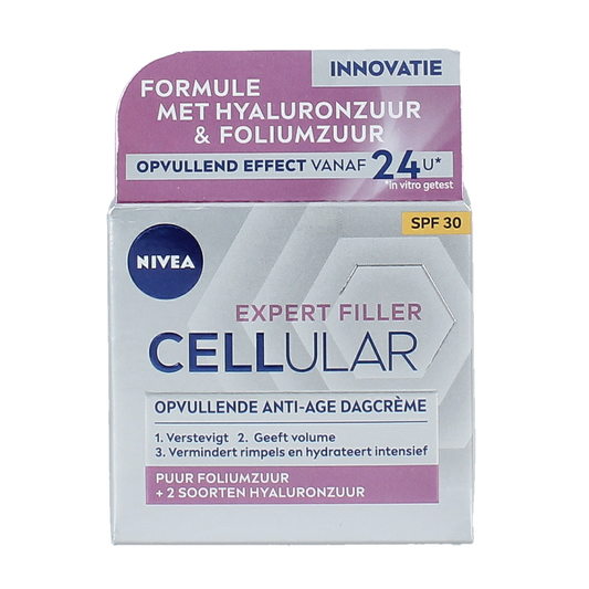 Nivea Hyaluron Cellular Anti-Age Day Cream for face, 50ml, hydrating skincare with hyaluronic acid, suitable for mature skin