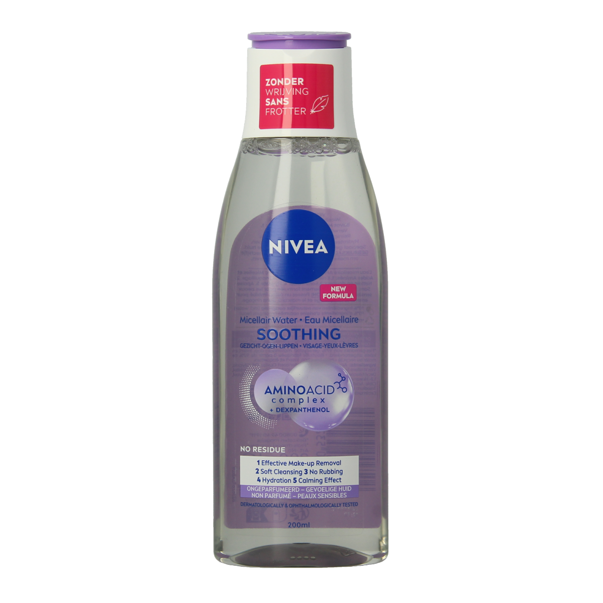 Nivea Sensitive micellar water 200ml bottle, facial skincare product for gentle cleansing and soothing sensitive skin.