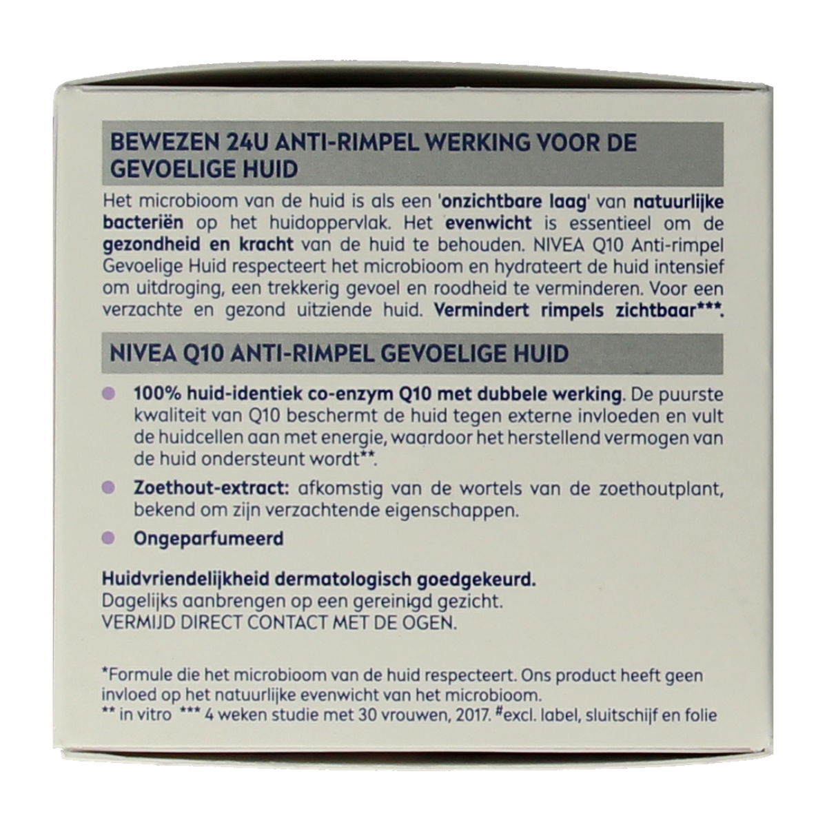 Nivea Q10 Power Sensitive face cream with SPF 15 in a 50ml jar, designed for gentle skincare and sun protection.