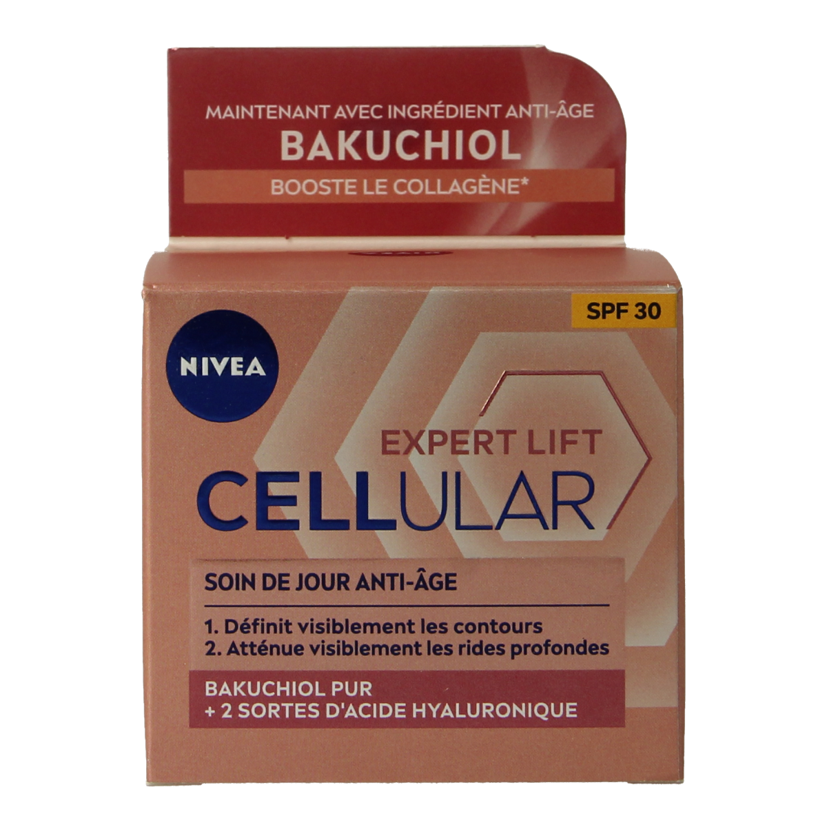 Nivea Cellular dagcreme hyaluron & elasticity 50ml, a facial moisturizer with hyaluronic acid and elasticity boost for healthy skin.