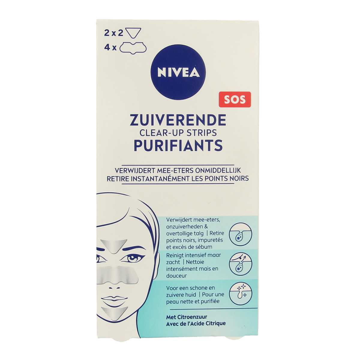 Nivea Visage clearup strips 6.00 Stuks